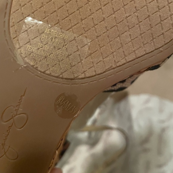 Jessica Simpson Womens Delirah Denim Ankle Strap Wedge Sandals NIB - Picture 8 of 10